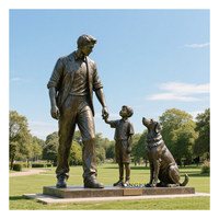 Sculpture manquante personnalisée grandeur nature Bronze Art abstrait Statue perdue disparaissant homme extérieur Bronze voyageur Sculpture
