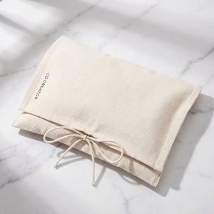 Sac d'emballage en toile de <span class=keywords><strong>coton</strong></span> écologique avec logo personnalisé, pochette cadeau réutilisable en <span class=keywords><strong>tissu</strong></span> avec fermeture à cordon pour bijoux et cosmétiques - Product Image 5