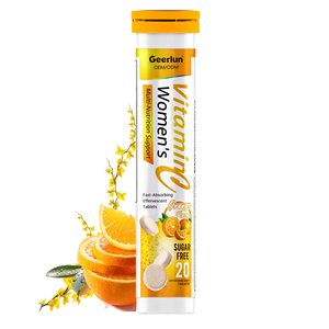 תוסף אלקטרוליטים בהתאמה אישית של יצרן ציוד מקורי (OEM) לתמיכה באנרגיה ומערכת החיסון, ויטמין C 1000 מיליגרם + טבליות תוססות של אלקטרוליטים - Product Image 1