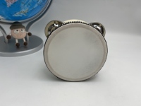 Wholesale 4" Natural Wood Tambourine with Artificial Sheepskin Head Single Row Jingle Bell Hand Drum for Children Educational