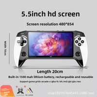 Nouvelle console de jeu portable X9 Linux avec écran large de 5,5 pouces, Wi-Fi, 8 émulateurs d'arcade - Lecteur de jeux rétro portable