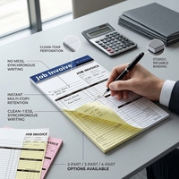 Formularios de Pedido Personalizados de Papel Sin Carbón de 7.5 x 11 Pulgadas, Facturas, Libro de Pedidos de Venta, Recibo de 2 Partes para Pequeñas Empresas