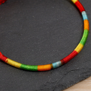 Dragon Boat Festival Bohemian Silk Thread Adjustable Sliding Knot Chinese Traditional Lucky Fortune Amulet <b>Red</b> Cord <b>Bracelet</b> 18K - Product Image 2
