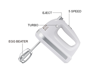 Batidora de Mano Profesional Portátil para Masa, Alimentos, Huevos, Uso en <span class=keywords><strong>la</strong></span> Cocina, Máquina para Batir Pasteles, Batidora de Mano Eléctrica <span class=keywords><strong>con</strong></span> Caja de Almacenamiento - Product Image 5