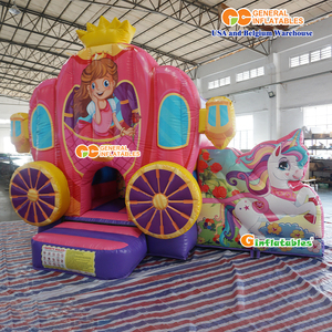 Toboggan aquatique gonflable en PVC écologique pour enfants, château de princesse, pour l'été en plein air - Product Image 6