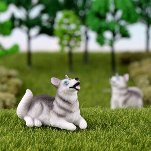 Artesanías de Weij Chen Jun: Husky, pequeño lobo pastor, perro adorable, adornos de animales, plantas de micropaisaje, jardinería, suculentas - Product Image 4