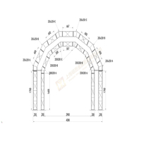 Pantalla de armazón de perno de luz de aleación de aluminio de 200x200mm, arco cuadrado curvo, escenario, evento, concierto, techo, exhibición de armazón de tela certificada CE