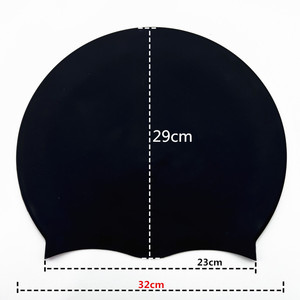 En stock – Bonnet de bain en silicone avec impression d'encre, logo personnalisé, pour adultes, 120g, imperméable, grand bonnet de bain en silicone pour femmes noires aux cheveux longs - Product Image 5