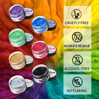 Cire colorante pour cheveux à usage unique, marque privée, bleu, rouge, jaune, 9 couleurs, teinture temporaire pour cheveux, argile