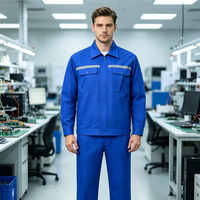 Uniformes de Trabajo Antiestáticos al por Mayor, Chaquetas y Pantalones de Trabajo Cómodos de Algodón Reflectante de Alta Visibilidad para Ingenieros y Mecánicos de Automóviles