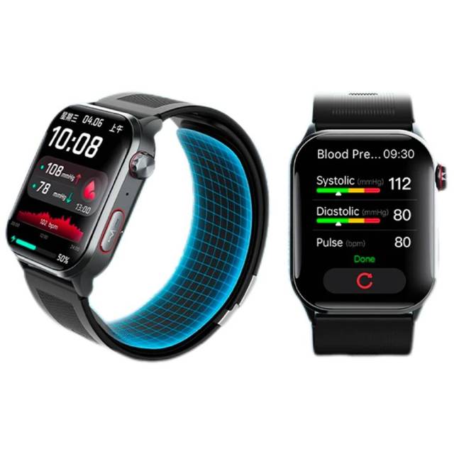 2025 Health Smart Watch F530 2.10'' Screen Voice Assistant ECG Heart Rate Monitor SOS Call Fitness Smartwatch for Family Friends