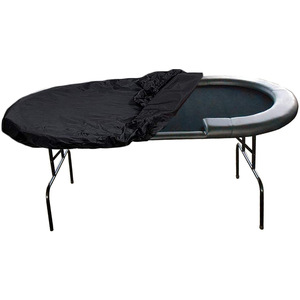 Housse anti-poussière ovale pour table de poker, 244x122cm, tissu Oxford noir, housse de protection durable - Product Image 2
