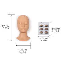 Outil femme Pvc débutant peau poupée visage plat yeux paupière formation modèle pratique cils Extension de tête en Silicone Mannequin cils