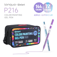 Ensemble de stylos professionnels pour journalisation, 216 couleurs, en plastique, pointe 1,0 mm, écriture fluide, stylos à dessin, marqueurs artistiques multicolores, bricolage
