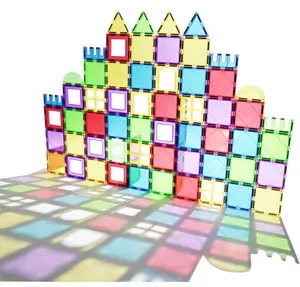MAGPLAYER magnetici mattoncini fai da te giocattoli educativi <span class=keywords><strong>100</strong></span> pz Set tessere magnetiche per bambini - Product Image 4
