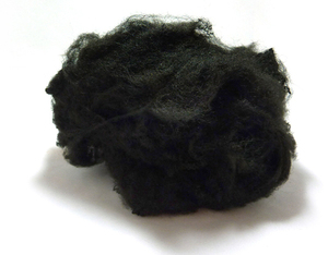 Black <strong>Recycled</strong> <strong>Polyester</strong> FiberPolyester <strong>Fiber</strong> White 1.2dx32mm100% Dope Dyed Black <strong>Polyester</strong> Staple <strong>Fiber</strong> - Product Image 1
