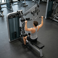 Mesin Lat Pulldown Seated Row Multi-Fungsi DINUO Rangka Baja Solid Beban Berat Dapat Disesuaikan (70-120kg) Tugas Berat untuk Latihan Punggung dan Dada