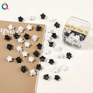 Clip a scatto con perline in resina di moda di tendenza fatta a mano scintillante accessori per decorazione di capelli per bambini e donne 5cm taglia vendita all'ingrosso calda - Product Image 1