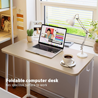 Bureau pliable ergonomique convertible 31,5 pouces, table d'ordinateur pliable pour petits espaces