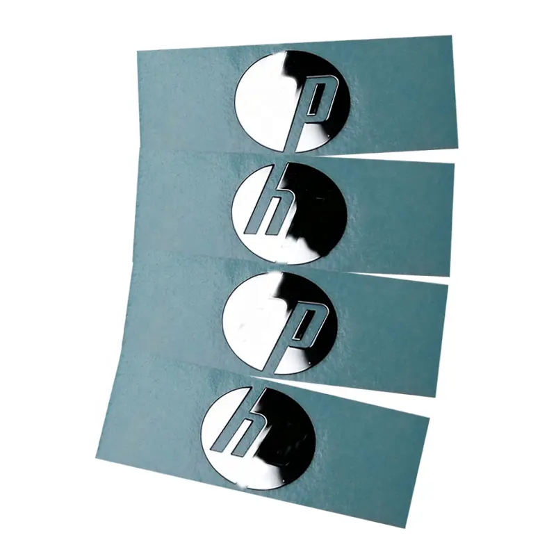 얇은 금속 스티커 사용자 정의 자기 접착제 인쇄 금속 제기 트럭 애플 로고 스티커
