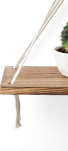 Étagères murales suspendues en <span class=keywords><strong>macramé</strong></span> personnalisées, décoration murale, étagère flottante en bois pour chambre à coucher, salle de bain, salon, chambre d'enfant, étagères de présentation - Product Image 6