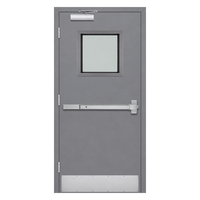 Porte coupe-feu en acier UL 10(b) résistante au feu 30 minutes pour sortie de secours, portes de compartiment anti-incendie avec barre anti-panique