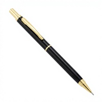 Crayon mécanique en métal 0,5 mm, crayon automatique à clic, logo personnalisé, stylo réutilisable pour étudiants et bureau