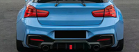 Diffuseur avec lumière LED pour BMW F20 Série 1 Hatchback LCI 15-20, style MP, diffuseur avec lumière