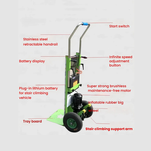 OEM Soporte Personalizable Heavy-Duty Electric Stair Climbing Hand Truck Trolley Carretilla elevadora diesel <span class=keywords><strong>para</strong></span> carros de mano y carros - Product Image 3