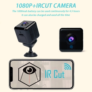 Mini Cámara de Seguridad Inalámbrica Portátil <span class=keywords><strong>HIDVCAM</strong></span> de 1000mAh, 2.4G, Funciona con Batería, 1080p, para Seguridad Interior y Exterior, Nube, OEM - Product Image 2