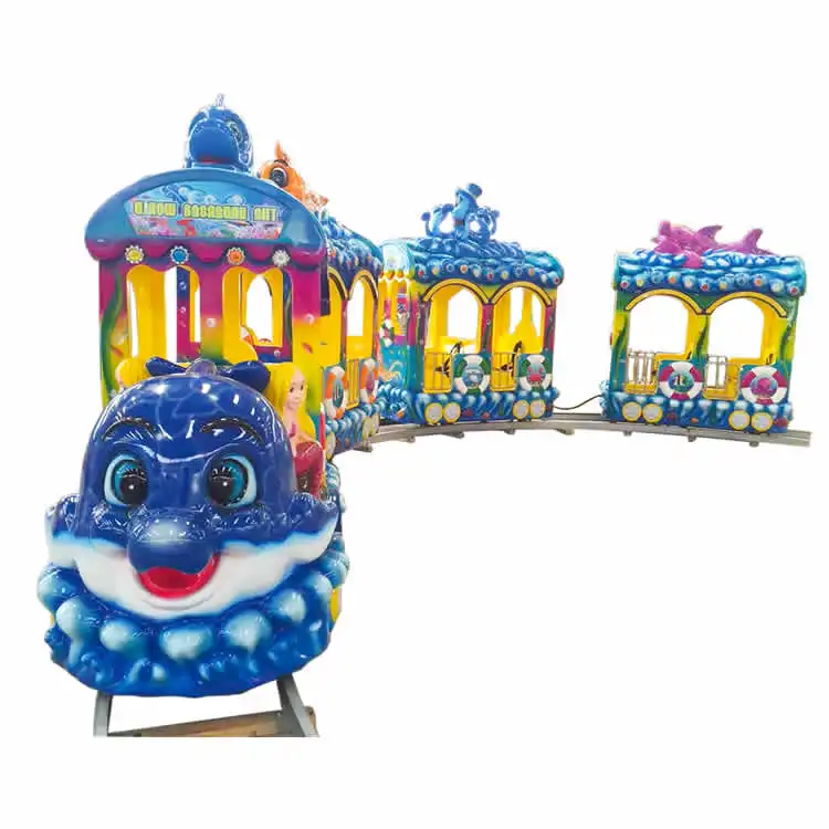 Atracción personalizada iluminación decorativa Parque de Atracciones paseos océano turismo niños vía tren para la venta