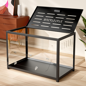 Bucatstate 80cm Assembler Métal Animal Pet Cages Transparent Grand Espace <span class=keywords><strong>Hamster</strong></span> <span class=keywords><strong>Cage</strong></span> Acrylique - Product Image 6