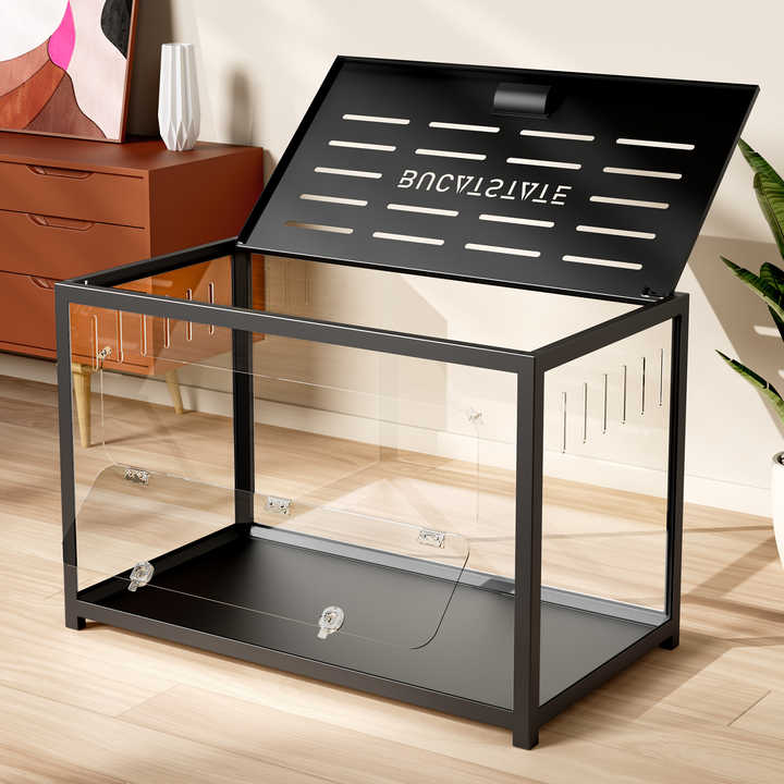 Bucatstate 80cm 組立式 金属製 ハムスターケージ 透明 広々スペース