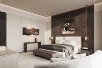 YK 2025 Foshan Dressing sur mesure en bois et mélamine, design moderne en U, mobilier de chambre avec coiffeuse, durable