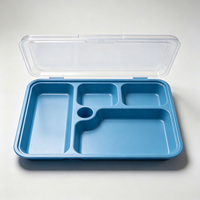 Boîte à lunch en plastique de qualité alimentaire multi-compartiments avec forme personnalisée et thermoformage pour l'emballage alimentaire des restaurants et des services de traiteur