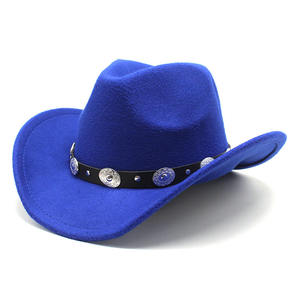 Mode Paars <span class=keywords><strong>Cowboy</strong></span> Unisex Formele Gebogen Rand Dames Mannen Vintage Groothandel Jazz Party Cap Wol Leer Fedora Hoed - Product Image 4