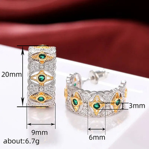 Vintage Two Tone Venice Tears Earrings <b>Women</b> Moon Eye <b>Ring</b> <b>Set</b> Fashion Court Style Jewelry Elegant Statement <b>Set</b> - Product Image 4