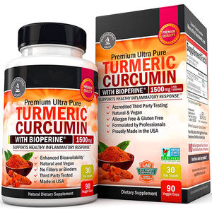 Cúrcuma con Curcumina y Bioperina 1500mg OEM/ODM, Cápsulas para el Soporte de las Articulaciones, Respuesta Inflamatoria y Bioamabilidad Mejorada - Product Image 2