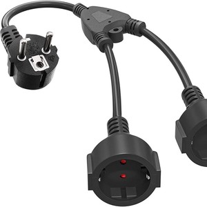Cable de Extensión Cee a Iec de 16 A, 2 Tomas de Corriente, Cable de Alimentación Tipo Y con Cable de Cobre - Product Image 2