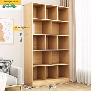 Ensemble d'étagères Wayon, style moderne et minimaliste, blanc, avec armoire à portes coulissantes et étagères <span class=keywords><strong>ouvertes</strong></span> pour le rangement dans le salon - Product Image 3