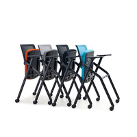Usine de fabrication Mobilier de bureau Salle de formation Chaise en maille Chaise d'étudiant journaliste avec tableau d'écriture