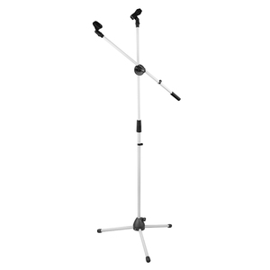 Verstellbarer faltbarer Bodens tativ mikrofon Flexibler Arm mikrofon halter mit doppeltem Mikrofon clip halter Mikrofonst änder - Product Image 2