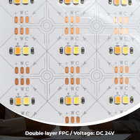Lámina LED DC24V CCT 2700K 6500K Ajustable, Lámina LED de Doble Color, SMD 2835, Panel de Luz Ultrafino