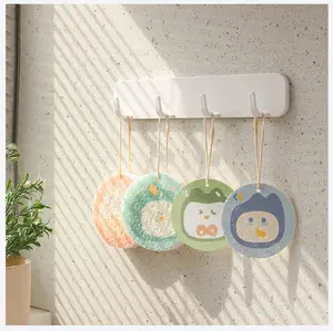 Cute Round Compressed Wood Pulp Sponge Oil Proof Kitchen Cleaning Cellulose Sponge for Dish Washing