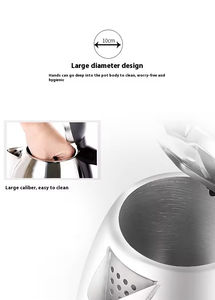 Hervidor de Agua Eléctrico Portátil de Gran Capacidad, 1.8L 2L, Calentamiento Rápido, 1500w, Acero Inoxidable - Product Image 6