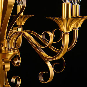 Lampes suspendues européennes, style cour royale, en cuivre, lumières de bougies, lustre <span class=keywords><strong>baroque</strong></span>, décoration, <span class=keywords><strong>plafonnier</strong></span> pour chambre à coucher - Product Image 5