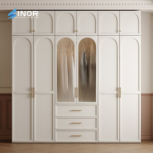 Double Door Solid Wood Wardrobe Cabinet Freestanding <b>Large</b> Storage Durable Wooden <b>Frame</b> for Family Home Room - Product Image 4
