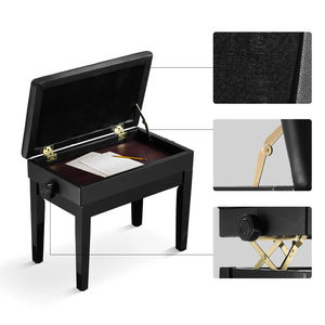 Venta al por mayor de alta calidad profesional ajustable <span class=keywords><strong>Piano</strong></span> Banco silla negro clásico Pu cuero acolchado teclado <span class=keywords><strong>Piano</strong></span> <span class=keywords><strong>taburete</strong></span> <span class=keywords><strong>blanco</strong></span> - Product Image 5