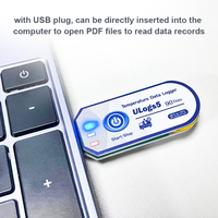 Registrador de datos de temperatura Usb IP67 impermeable de alta precisión Registrador DE DATOS desechable Informe PDF automático