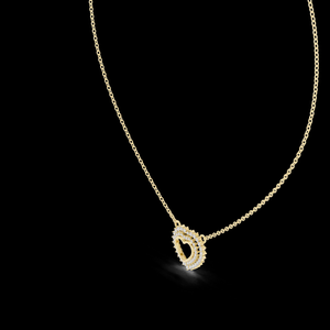 Colgante de Diamantes con Halo de Plata en Forma de Corazón con Diamantes Brillantes, Joyería de Lujo para Bodas y Fiestas - Product Image 6